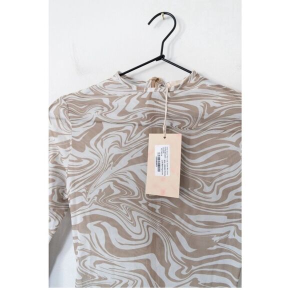 Meshki NEW Bonnie Mesh Long Sleeve Midi Dress Large - Picture 7 of 11